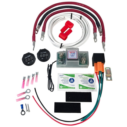 True Dual Battery Smart Isolator 12v Relay Kit for UTV/ATV with Meters